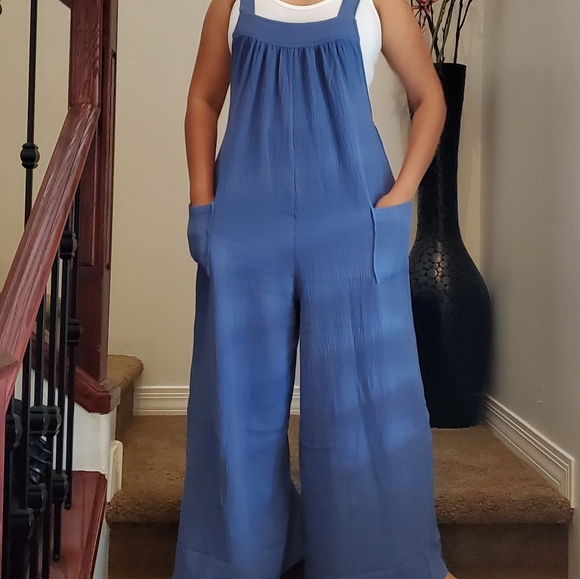 062 - NEW! SOLID FABULOUS WIDE LEG JUMPSUIT - Picture 12 of 13